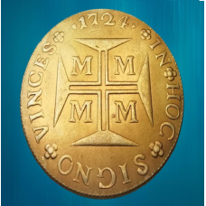 Монета сувенір Бразилія 20.000 реалів, 1724-1727г