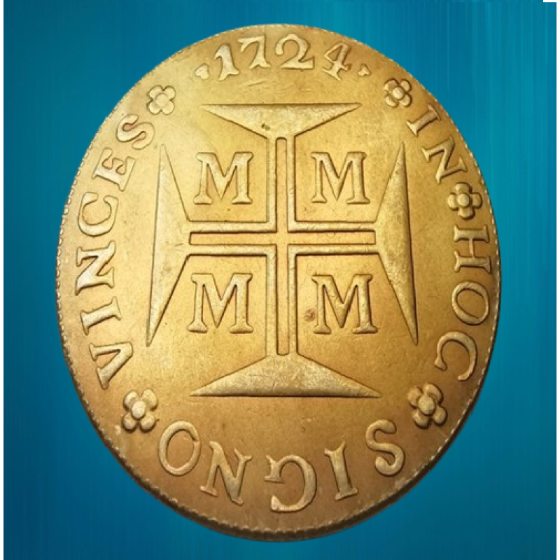 Монета сувенір Бразилія 20.000 реалів, 1724-1727г