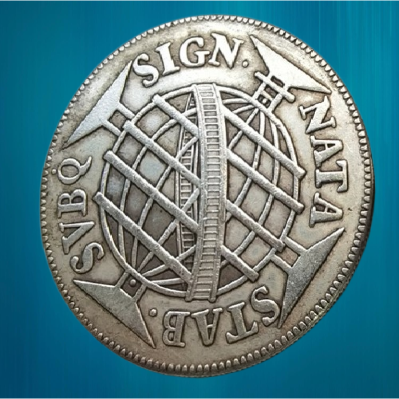 Монета сувенір Бразилія 160 реалів, 1768 г Напис: “STAB SUBQ SIGN NATA“
