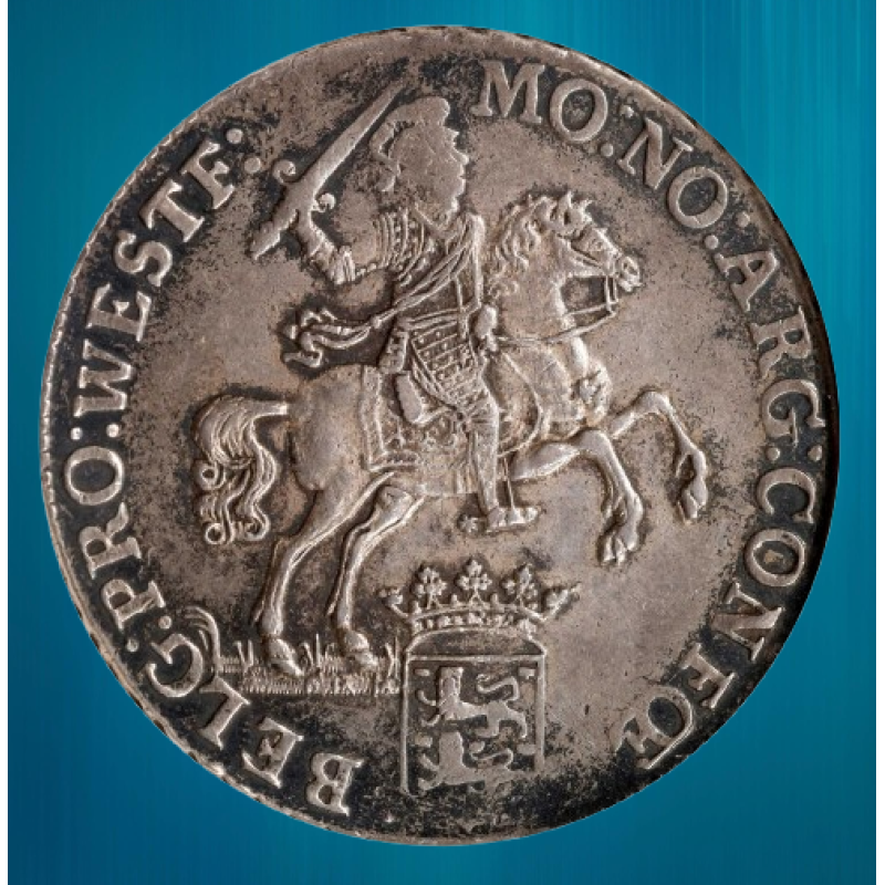 Монета сувенір 1 Дукатон (гульден) 1775 г “Срібний вершник“ (Гландська Республіка)