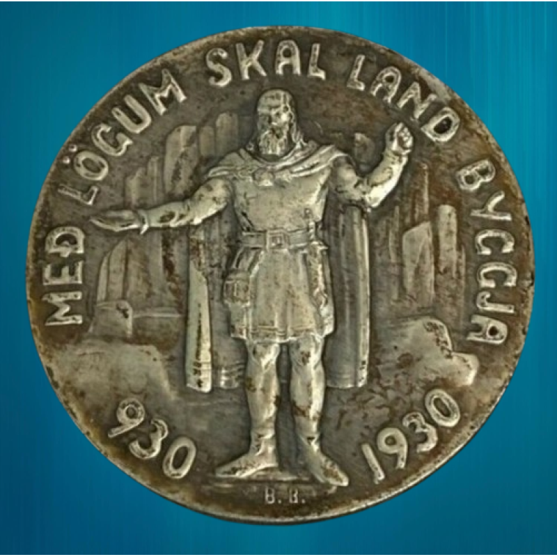 Монета сувенір Ісландія 5 крон 1930г, 1000 років Парламенту Ісландії