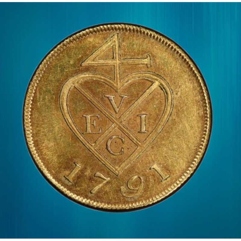 Монета сувенір Індія — Британська 11⁄2 пайса, 1791-1794г