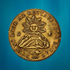Сувенір монета Аргентини 2 ескудо, 1843 г Провінція Ла-Ріоха