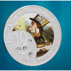 Сувенірна Пам“ятна монета честь 150-річчя першого видання книги «Аліса в Країні чудес» 2015. (Шляпник)