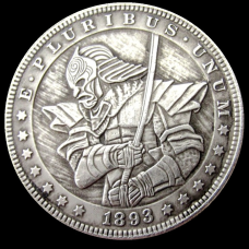 Сувенір монета долар СШАang 1881г “Самурай з мечем“. Hobo Coin American Morgan