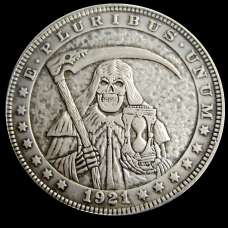 Сувенір монета долар США 1921 “Смерти з годинником“ Hobo Coin American