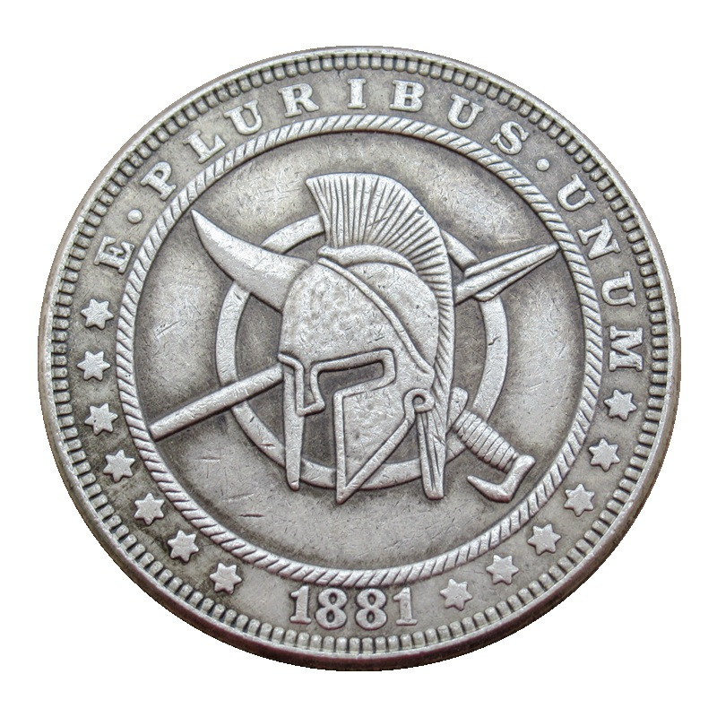 Сувенір монета долар СШАang 1881г “Доспехи Спартанця“. Hobo Coin American Morgan
