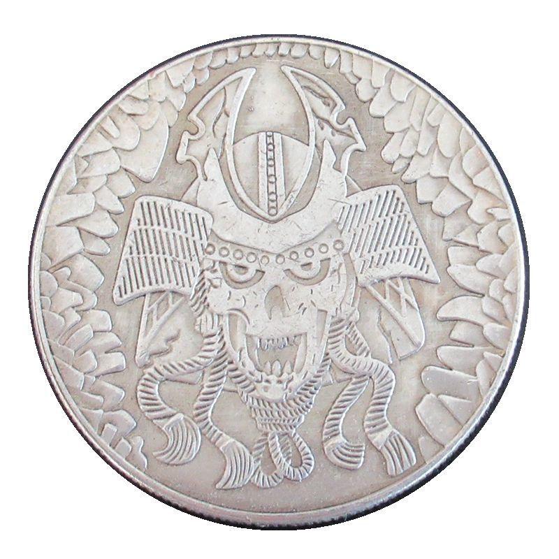 Сувенір монета долар США Черепаха “Череп самурая“. Hobo Coin American Morgan