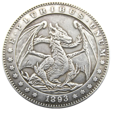 Сувенір монета долар США 1893 “Дракон“. Hobo Coin American Morgan