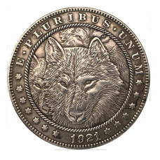 Сувенір монета 1 долар США 1921 “Вовк“. Hobo Coin American Morgan