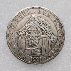 Сувенір монета 1 долар США 1921 “Ай лаву“. Hobo Coin American Morgan