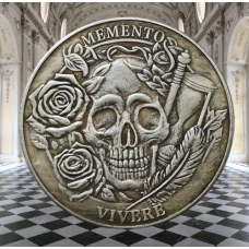 Сувенир монета доллар США “Momento Vivere“. Hobo Coin American Morgan