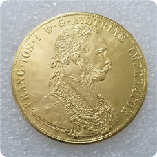 Сувенір монета 4 дуката 1877 рік. Австро-Угорщина. Король Франц Йосип I