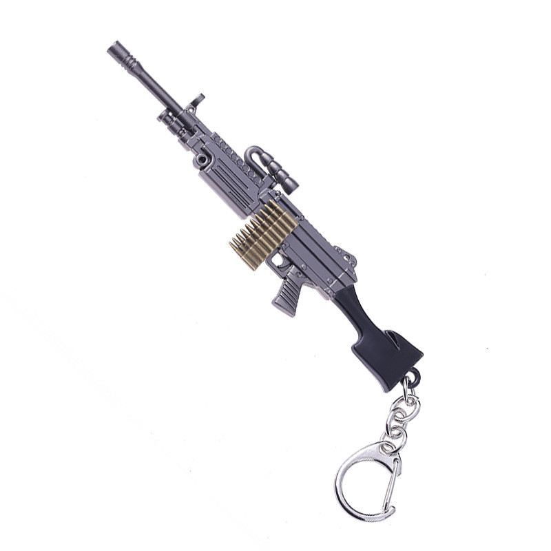 Металевий Макет-брелок кулемет M249 8 см. з гри PUBG