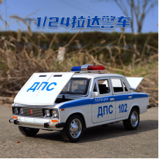 Модель автомобіля Lada ВАЗ 2106 ДПС. Жигулі зі сплаву 1:24, інерційна