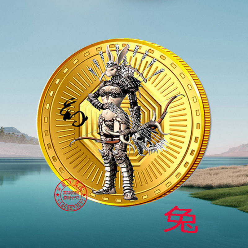 Сувенір монета знак Зодіака “ Кролик“ “стир Японське аніме. 40*1.5мм Голд (лунний календар)