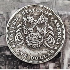 Сувенір монета долар США “ Череп “ Hobo Coin American