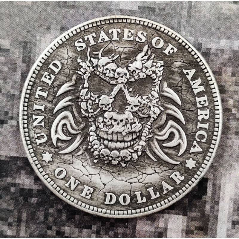 Сувенір монета долар США “ Череп “ Hobo Coin American
