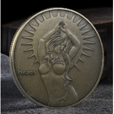Сувенір монета Lucky Lady Coin сексуальна леді голд, монета богині Сонця та Місяця