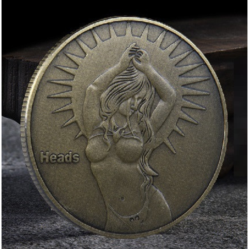 Сувенір монета Lucky Lady Coin сексуальна леді голд, монета богині Сонця та Місяця