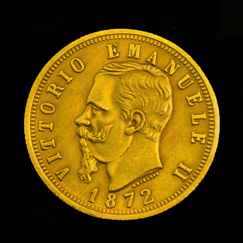 Сувенір монета 100 Лір 1872 г Італія. Король Віктор Еммануіл II (1861 - 1878)