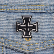 Сувенір значок Німецький залізний хрест, шпилька (3х3см) Німеччина. Брошка в стилі мілітарі