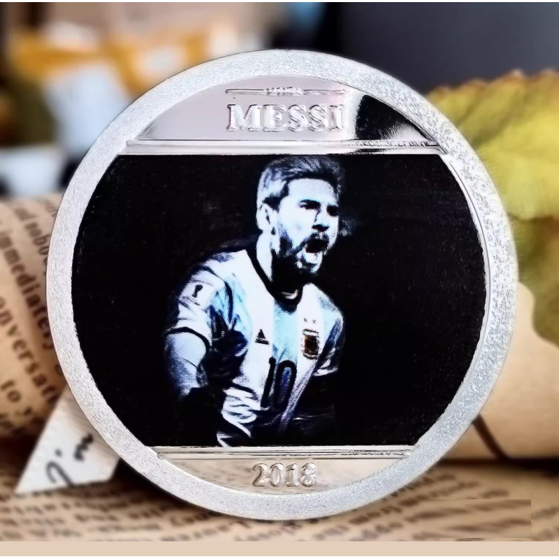Сувенірна монета Леонель Мессі “Lionel Messi“ 2018г (No10) сльвер