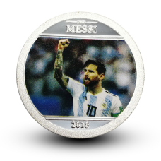 Сувенірна монета серія Леонель Мессі “Lionel Messi“ 2018г (No10) сльвер