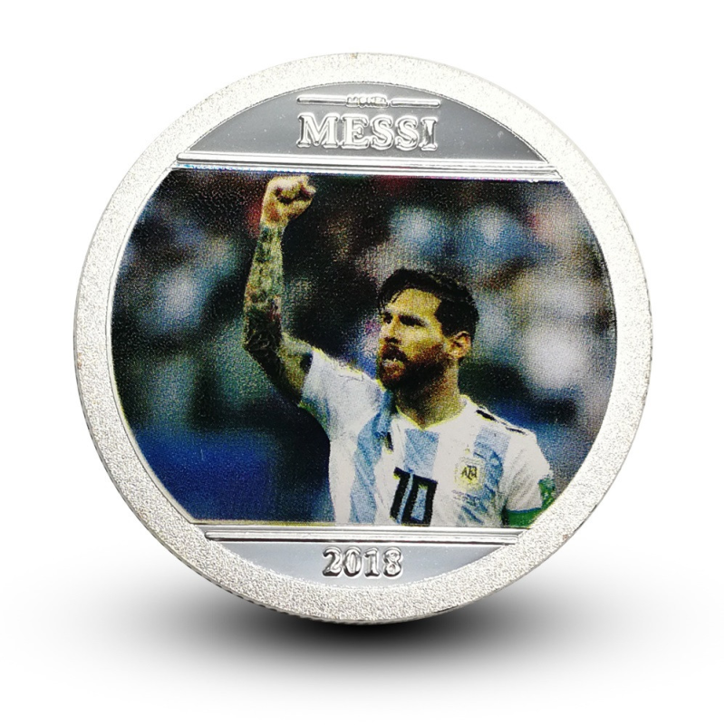 Сувенірна монета серія Леонель Мессі “Lionel Messi“ 2018г (No10) сльвер