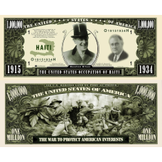 Сувенірна банкнота 1 мільйон доларів США 1915-1934г “Окупація Гаїті, Вудро Морріс“