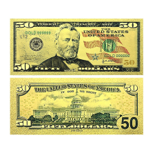 Золота колекційна банкнота США 50 доларів 2009г (золота фольга)