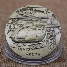 Сувенір монета медаль “Армійський вертоліт UH-72 Лакота - Армія США“ (колір бронза)