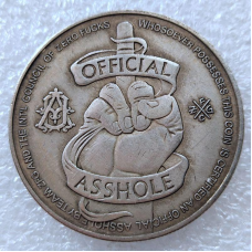Сувенір монета долар США з пальцем «Офіціальний муніч». Hobo Coin American