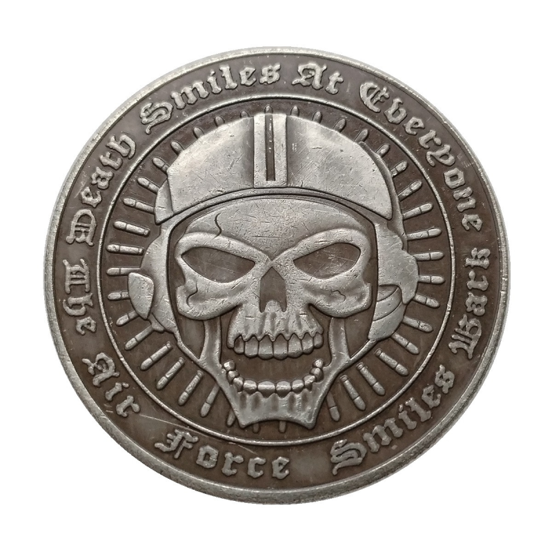Сувенір монета долар США “ВМФ США“ “Смерть усміхається всім“. Hobo Coin American Morgan