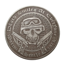 Сувенір монета долар США “Морпехи США“ “Смерть усміхається всім“. Hobo Coin American Morgan