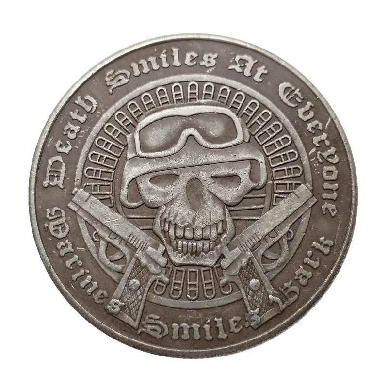 Сувенір монета долар США “Морпехи США“ “Смерть усміхається всім“. Hobo Coin American Morgan