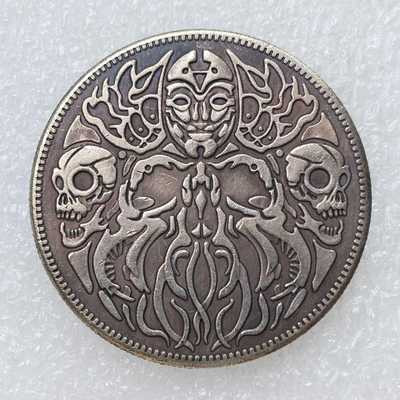 Сувенір монета 1 долар США Хобо готика “Маска та два черпав“. Hobo Coin American
