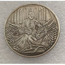Сувенір монета долар “Неястова відданість“ дракони Енн Стоукс. Hobo Coin American Morgan