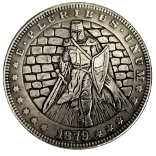 Сувенір монета долар США 1879г “Крестоносець“. Hobo Coin American Morgan