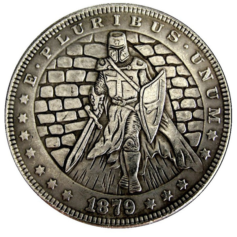 Сувенір монета долар США 1879г “Крестоносець“. Hobo Coin American Morgan