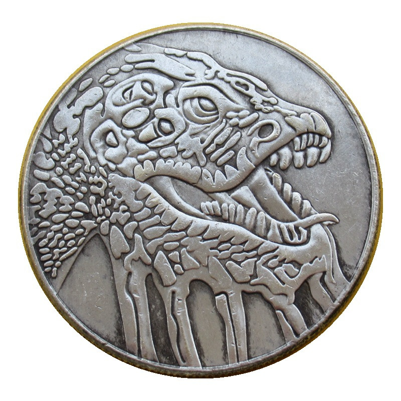 Сувенір монета долар “Комодський Дракон“. Hobo Coin American Morgan