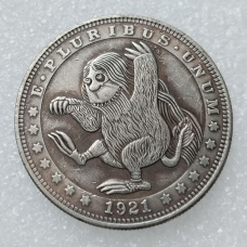 Сувенір монета долар США 1921 “Груффало“.Hobo Coin American Morgan