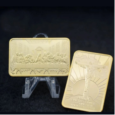 Сувенір позолочена монета-литок, Синяковтий, Синя -Тайна битва.  50 x 28 mm