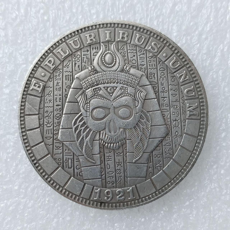Сувенір монета долар США “Череп мумії сорок4“. Hobo Coin