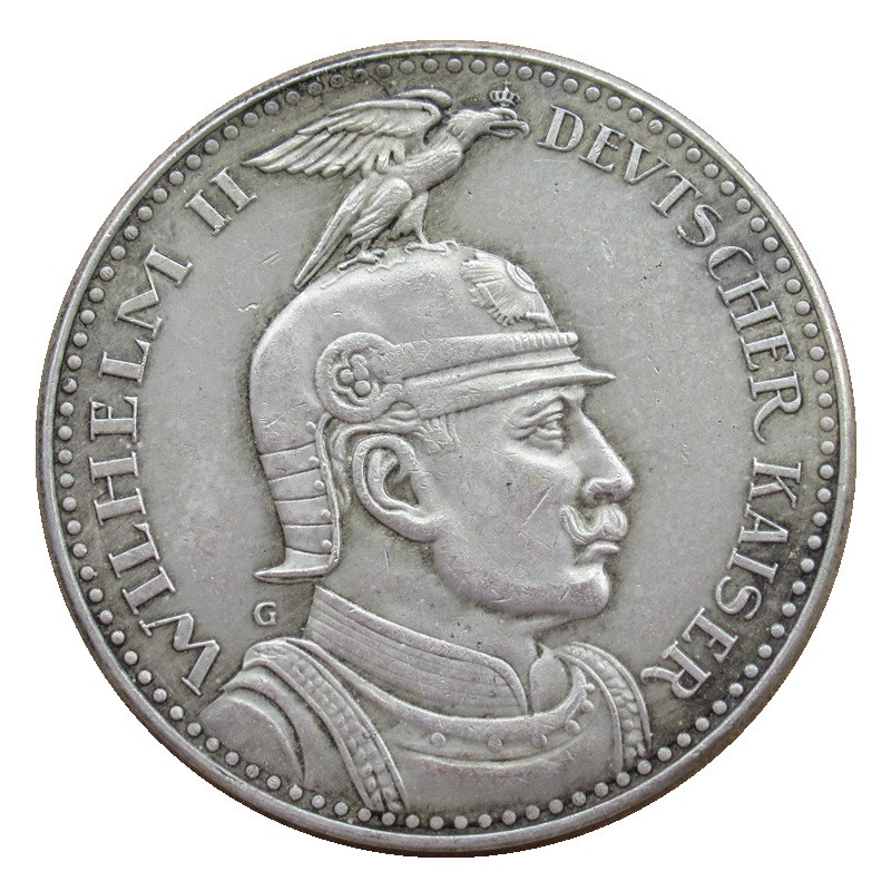 Монета Німецька імперія 5 марок, 1913 р. профіль Вільгельма II