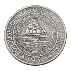 Сувенір монета 1/2 долара (50 млн) 1936 рік США. двосотріччя Норфолка (Norfolk Bicentennial Half Dollar)