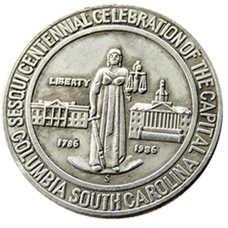 Сувенір монета 1/2 долара (50 міліграмів) 1936 рік США. 150 років столиці міста Колумбія