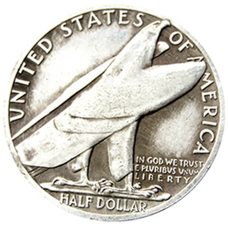 Сувенір монета 1/2 долара (50 міліграмів) 1936 рік США. 100 років інкорпорації міста Бриджпорт.