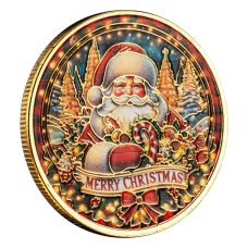 Монета сувенір із серії Merry Christmas “Щасливого Різдва!“. Санта . подарунок на Новий Рік