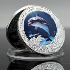 Сувенір монета “Дельфін (Dolphin)“ із серії «Подводні скарби світу: тварини»